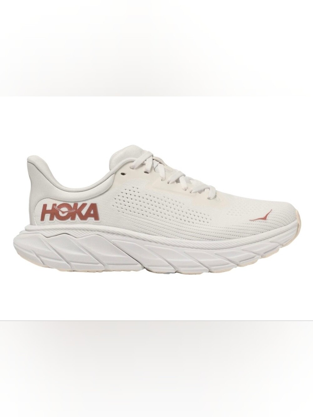HOKA Arahi 7 Women's  Blanc/Rose Gold Size 9.5B